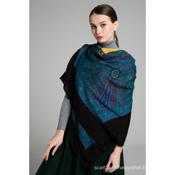 Paisely Gedruckt Mode Dame Wool Shawl